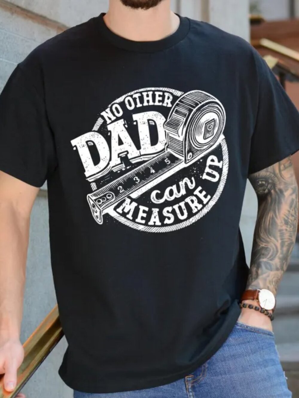 No Other Dad Can Measure Up Shirt  Funny Handyman Daddy T Shirt 79